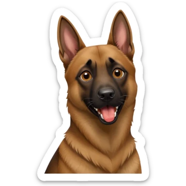 Belgian malinois dog barking sticker