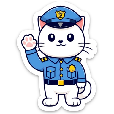 cat police sticker