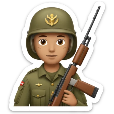A soldier in war  sticker