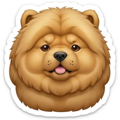 a beige chow chow sticker