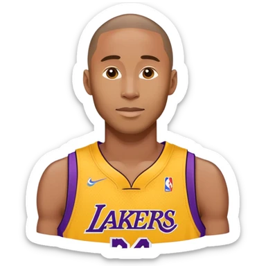 Man with wics wearing Kobe 24 lakers jersey sticker