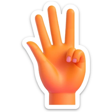 hand making the 'OK' gesture, peach skin tone, 3D emoji style sticker