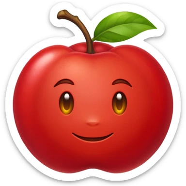 Eu quero um emoji de acerola, mas SEM carinha sticker