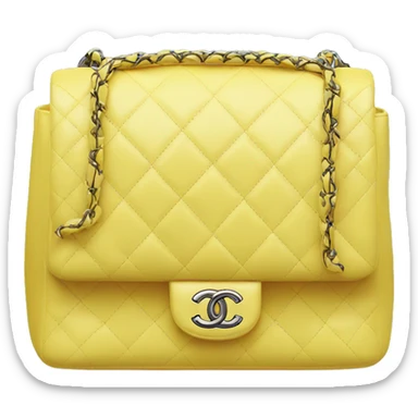 Chanel bag yellow sticker
