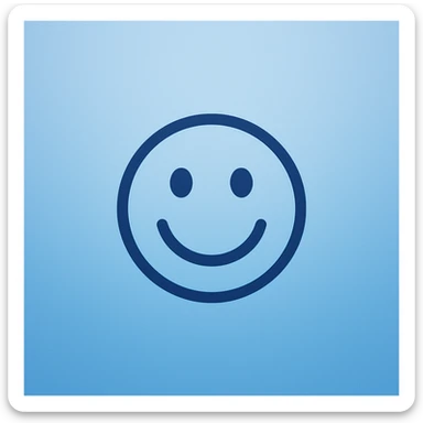 Frame 3: Gradient background with smiley face, subtle blue tint starting, no grid lines yet sticker