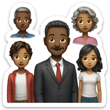 Formally of five people two adults, three kids one of the kids seven years old one of the kids 14 years old one of the kids 12 years old the parents won 47 years old 50 years old ￼ sticker