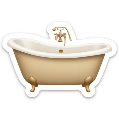 Beige bath tub  sticker
