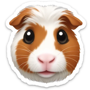 guinea pig white and red sticker