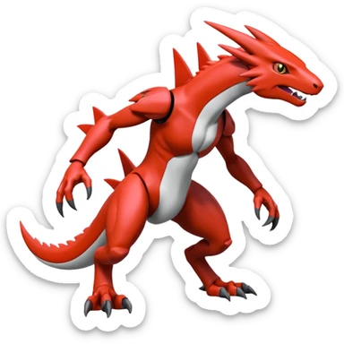 Heliolisk-Guilmon-Sergal-Cyclizar-Genesect-Pokémon, full body sticker