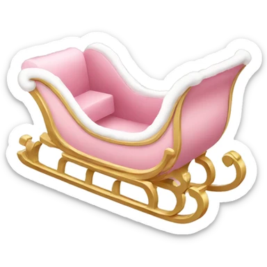 light pink sleigh sticker