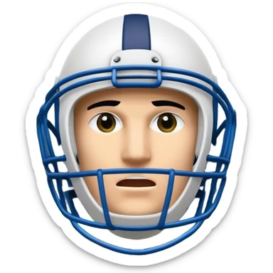 Cinematic Realistic image of rugby headgear with detailed padding and rugged design elements, set against a blurred stadium background with bold, high-contrast lighting that highlights its protective design sticker