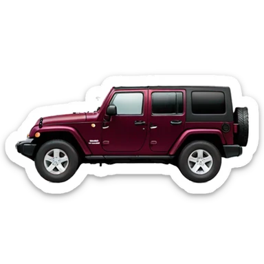 4 door jeep wrangler burgandy sticker