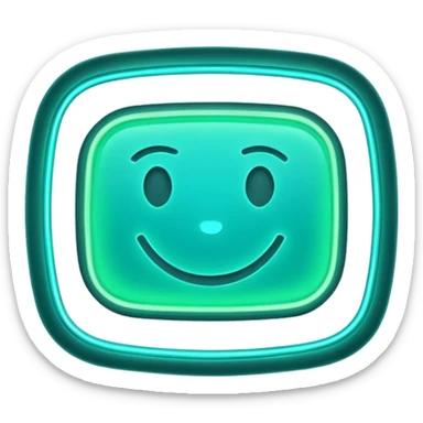 A THANK YOU SIGN IN NEON TEAL GREEN... AS IF ITS A REAL NEON SIGN sticker