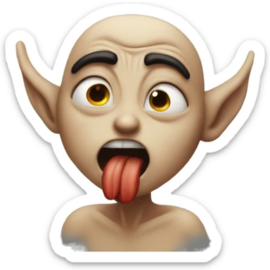 Angry fae blowing a kiss sticker