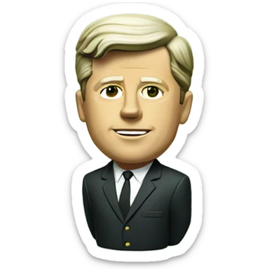 JFK on a green hill sticker