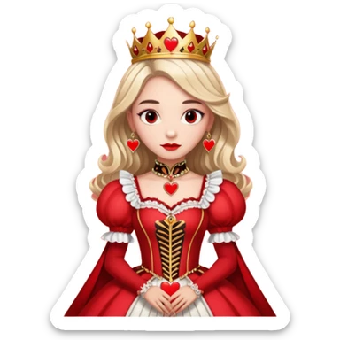 Freya Skye lose my head junior Eurovision 2022 red queen of hearts style sticker