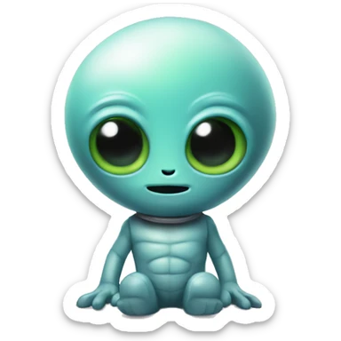 Cute Alien as a toy  sticker