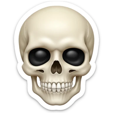 Skull shushing sticker