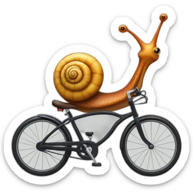 snail on a bike sticker