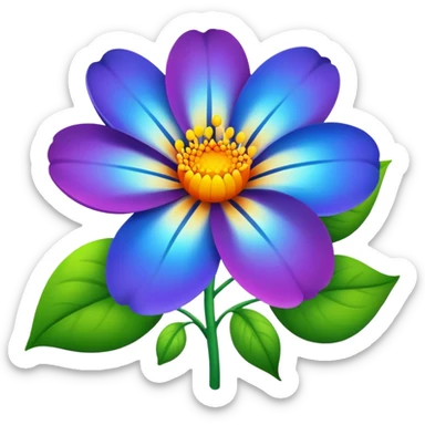 Fiyonklu çiçek  sticker