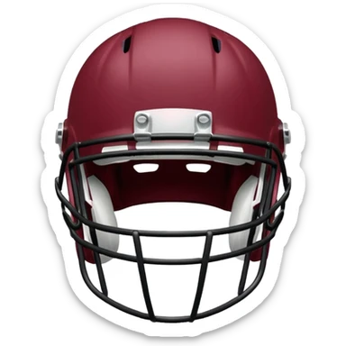 College football player helmet in maroon color sticker