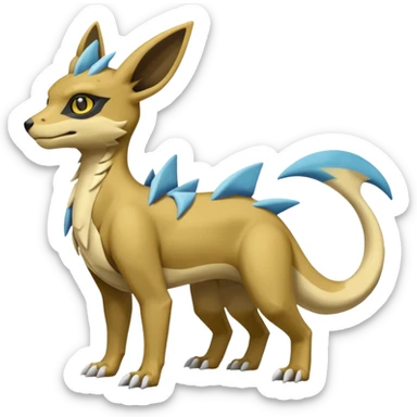 Manectric-Electrike-Lucio-Cubone-Umbreon-Marowak-Draco-Fakémon-hybrid-creature (full body), 4 legs sticker