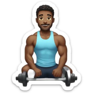 A guys doing workout sticker