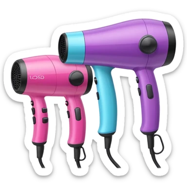 Cute Hair dryer, different designs and pattern sticker