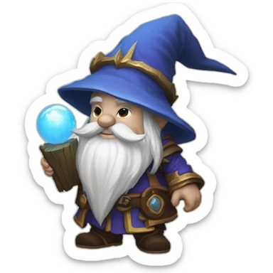 World of warcraft wizard gnome sticker