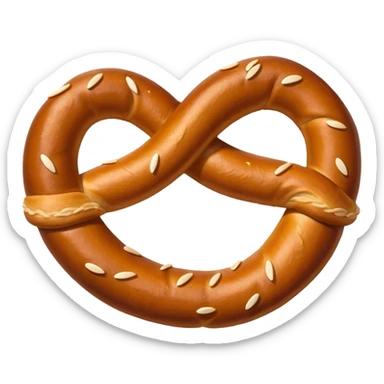 pretzel, white background sticker