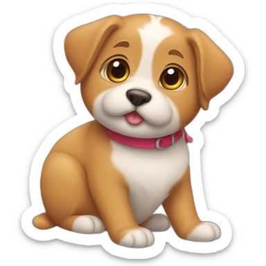 Un chat amoureux d’un chien sticker