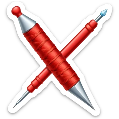 Un aguja y un pedazo de hilo sticker