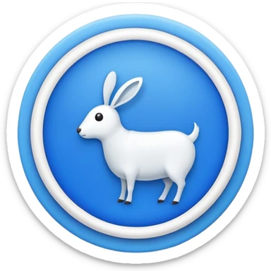 White tick in a blue circle  sticker