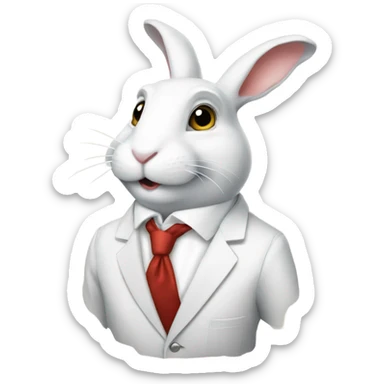 White Rabbit Wealthy Banker sticker