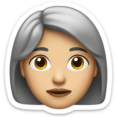 frowning woman sticker