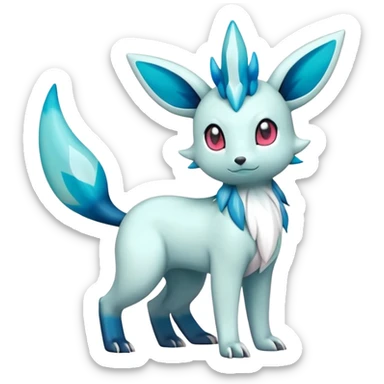 Colorful Shiny Exotic Amanda-Shaymin-Umbreon-Glaceon-Salandit-Aurorus-Sylveon-Fakémon-hybrid-creature (full body)  sticker