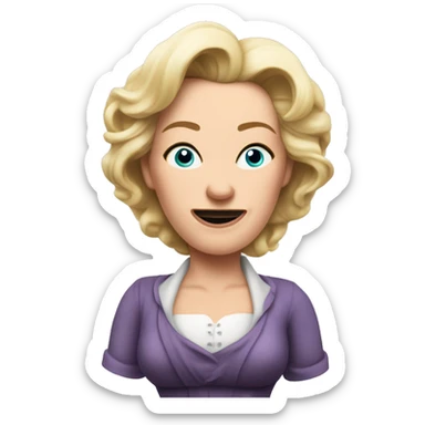 Ursula von der Leyenl very photorealistic shrugs sticker