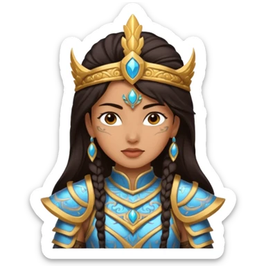 warrior princess himalayan wiht dark hair sticker