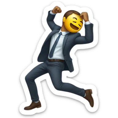 finance bro aggressively dabbing sticker