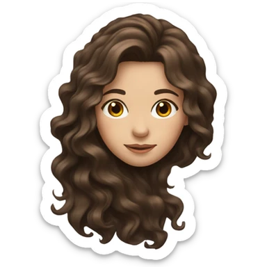 brunette girl sticker