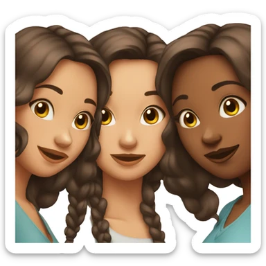 three girlfriends sticker