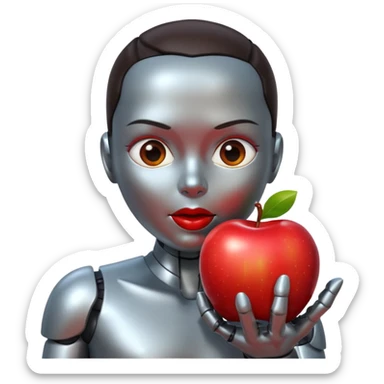 android eating apple sticker
