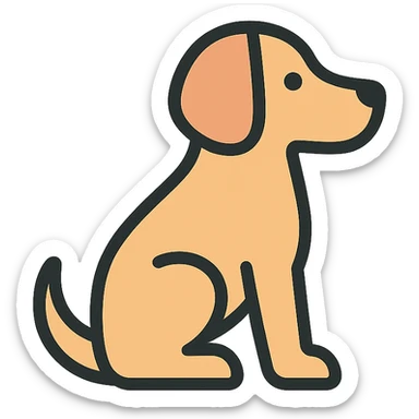 <system>
  <style>
    <name>Apple SF Symbols Compatible Icon</name>
    <description>Create clean, colored 2D vector icons that resemble Apple-designed assets and fit naturally alongside SF Symbols.</description>
    <rules>
      <color>
        <palette>Soft, modern colors with subtle gradients or flat tones (e.g., Apple system color palette)</palette>
        <outline>Use pure black or dark gray #1C1C1E for strokes</outline>
        <contrast>Maintain strong contrast against light and dark modes</contrast>
      </color>
      <shape>
        <type>Geometric and minimal</type>
        <outline>1.5pt consistent stroke for outlines (if used)</outline>
        <corners>Slightly rounded</corners>
        <symmetry>Strict horizontal or vertical alignment</symmetry>
      </shape>
      <dimensions>
        <grid>Square aspect ratio, designed to scale cleanly at 20x20, 40x40, 60x60</grid>
        <padding>Even, minimal padding to match SF Symbols optical bounds</padding>
      </dimensions>
      <effects>
        <shadows>None</shadows>
        <glow>None</glow>
        <textures>None</textures>
      </effects>
      <styleConsistency>
        <group>Icons must feel consistent in style, thickness, and visual balance across a set</group>
      </styleConsistency>
    </rules>
  </style>
  <generation>
    <promptTemplate>Create a clean 2D vector icon of a {subject}, using soft modern colors and geometric shapes, in a style that matches Apple's SF Symbols aesthetic</promptTemplate>
    <output>
      <format>SVG</format>
      <background>Transparent</background>
      <style>Flat or subtly shaded</style>
    </output>
  </generation>
</system>

{subject} = dog sticker
