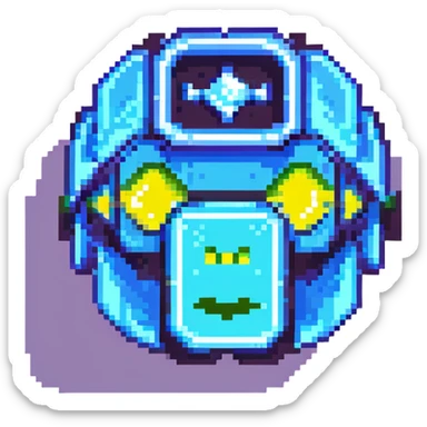 Discord logo reimagined as a Geometry Dash game icon, sharp geometric shapes, glowing outlines, dynamic style sticker