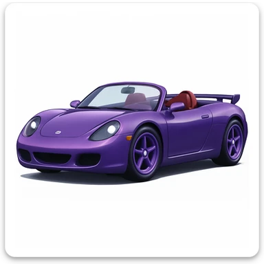 Change the car color to purple, keep the rest of the image unchanged. sticker
