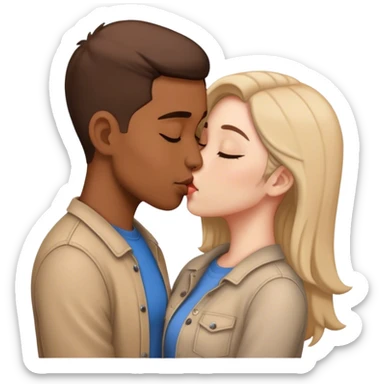 two lovers kissing sticker