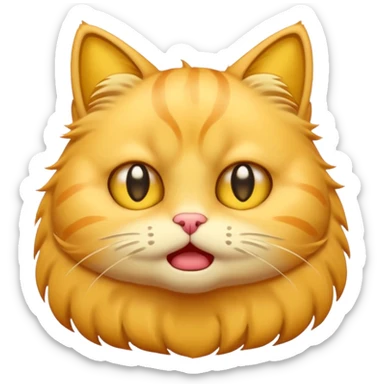 yellow cat (looks like this 😸😺🐱) crying loudly (like this 😭) sticker