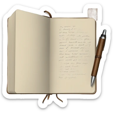 poetry notebook sticker