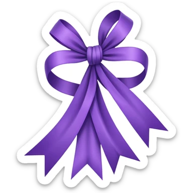 Purple ribbons for pancreatic cancer sticker