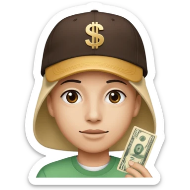 boné com simbolo de $ hype sticker